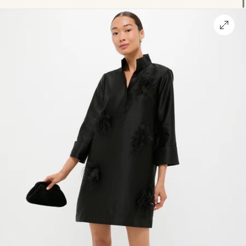 Tuckernuck Black Embellished Dupioni Megan Dress